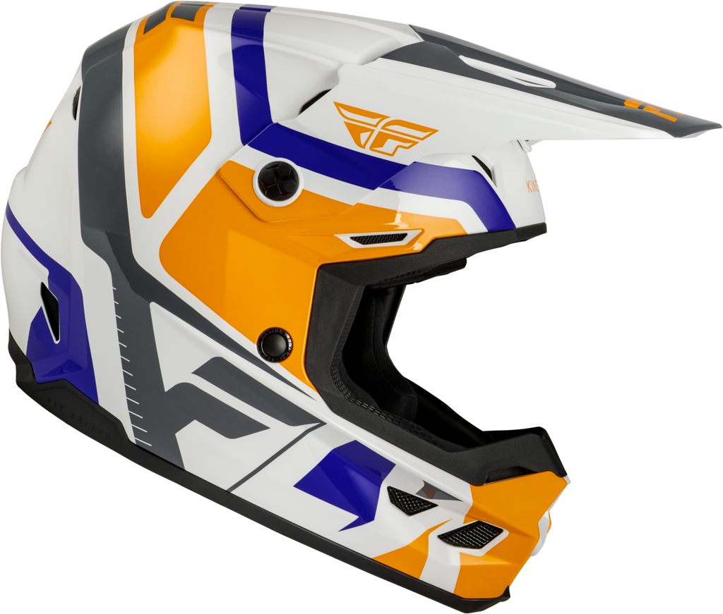 Youth Kinetic Scrap Helmet White/Orange/Blue/Grey Yl