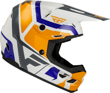 Load image into Gallery viewer, Youth Kinetic Scrap Helmet White/Orange/Blue/Grey Yl