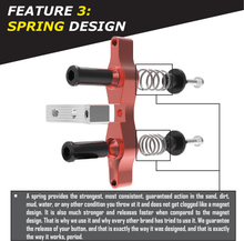 Load image into Gallery viewer, Red Tamer Double Button X Wing suspension with dual buttons, featuring a sleek design and sturdy construction.