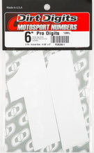 Load image into Gallery viewer, #1 6" White Super X Digits 3/Pk
