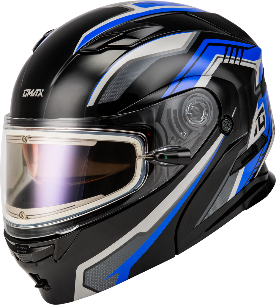 Md 01s Transistor Snow Helmet W Electric Shld Blue/Black Sm