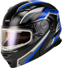 Load image into Gallery viewer, Md 01s Transistor Snow Helmet W Electric Shld Blue/Black Lg
