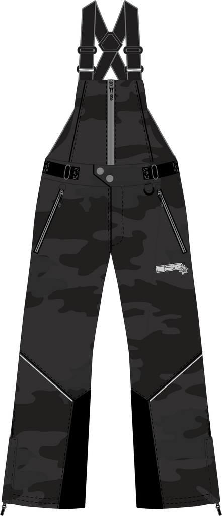 Craze 5.0 Bib Charcoal Camo 2x