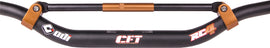 ODI CFT 1 1/8-inch handlebar in black, featuring signature design for motorcycle or bike riding, shown in close-up.