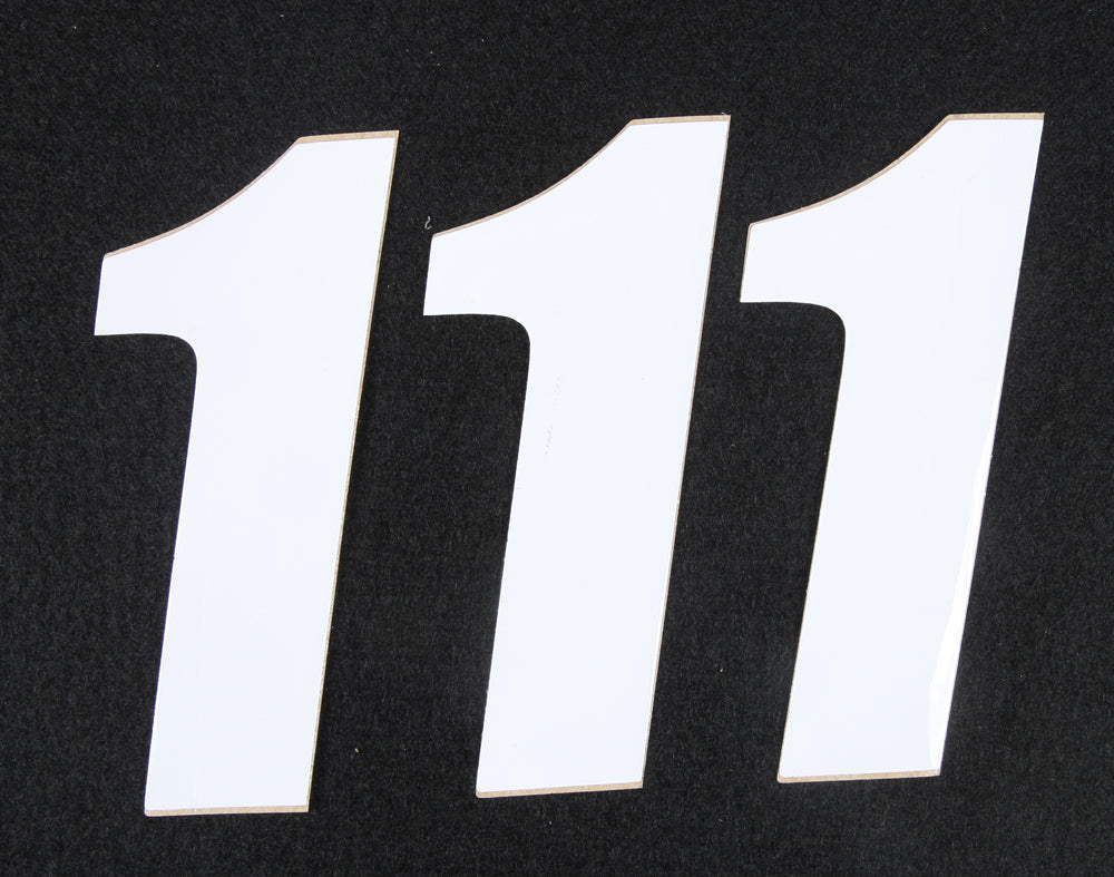 Number 1 White 4" 3/Pk