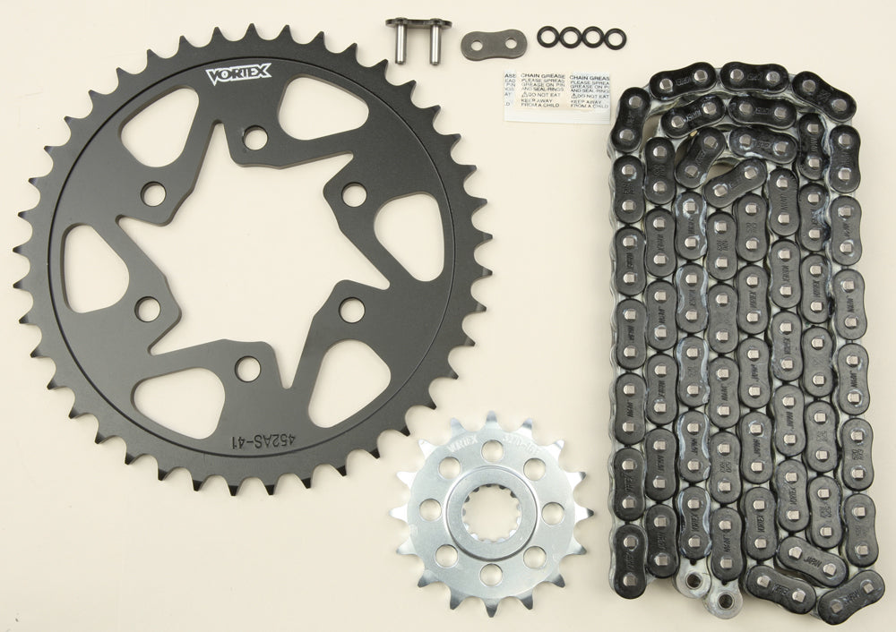 Sprocket/Chain Kit Stl/Stl 16/41t Sil Rx3 520 114l Blk