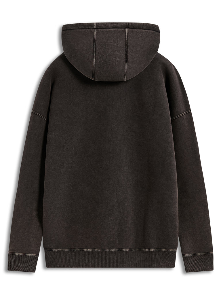 Infinite Washed Ovrsizd Hoodie Washed Black Sm