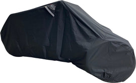 DOWCO Full Cover Weatherall Plus can storage cover protecting a large outdoor trash can from weather elements.