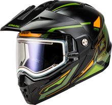 Load image into Gallery viewer, Md 74s Spectre Snow Helmet W/ Elec Shield Black/Green Xs