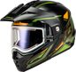 Md 74s Spectre Snow Helmet W/ Elec Shield Black/Green Xl