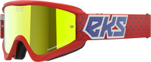 Load image into Gallery viewer, Flat Out Mirror Goggle Rd/Wht/Blu Metallic Gold Mir