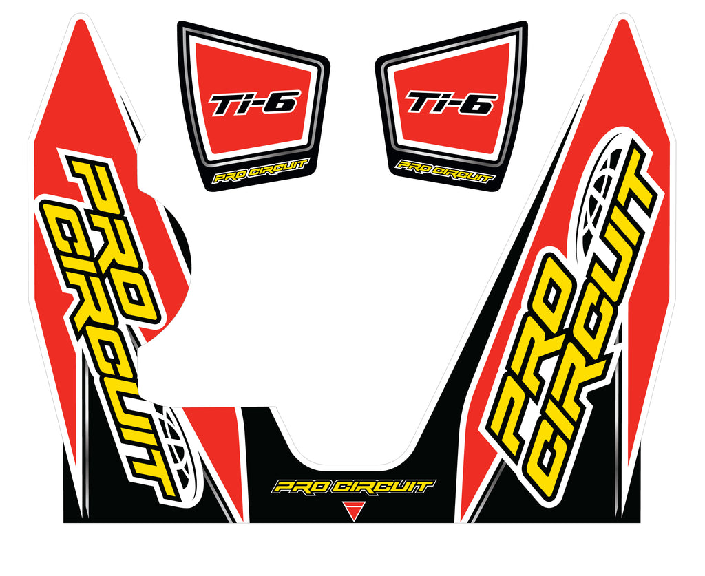 Ti 6 Wrap/End Cap Decal Yz450f Replacement Muffler Stickers