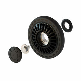 CAMSO 134mm T4s Track Kit replacement wheel with black rubber tracks and metal components for heavy-duty machinery.