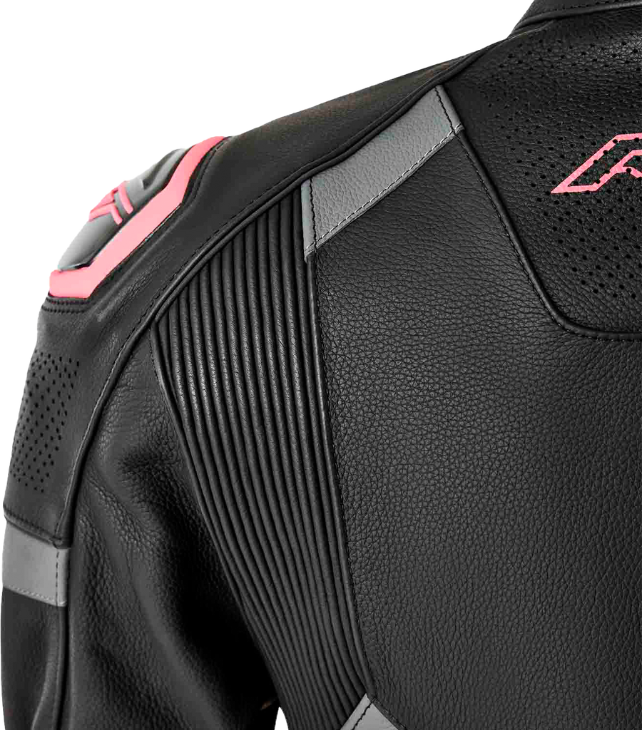 Womens S1 D3o Leather Jacket Blk/Flo Pink 3xl
