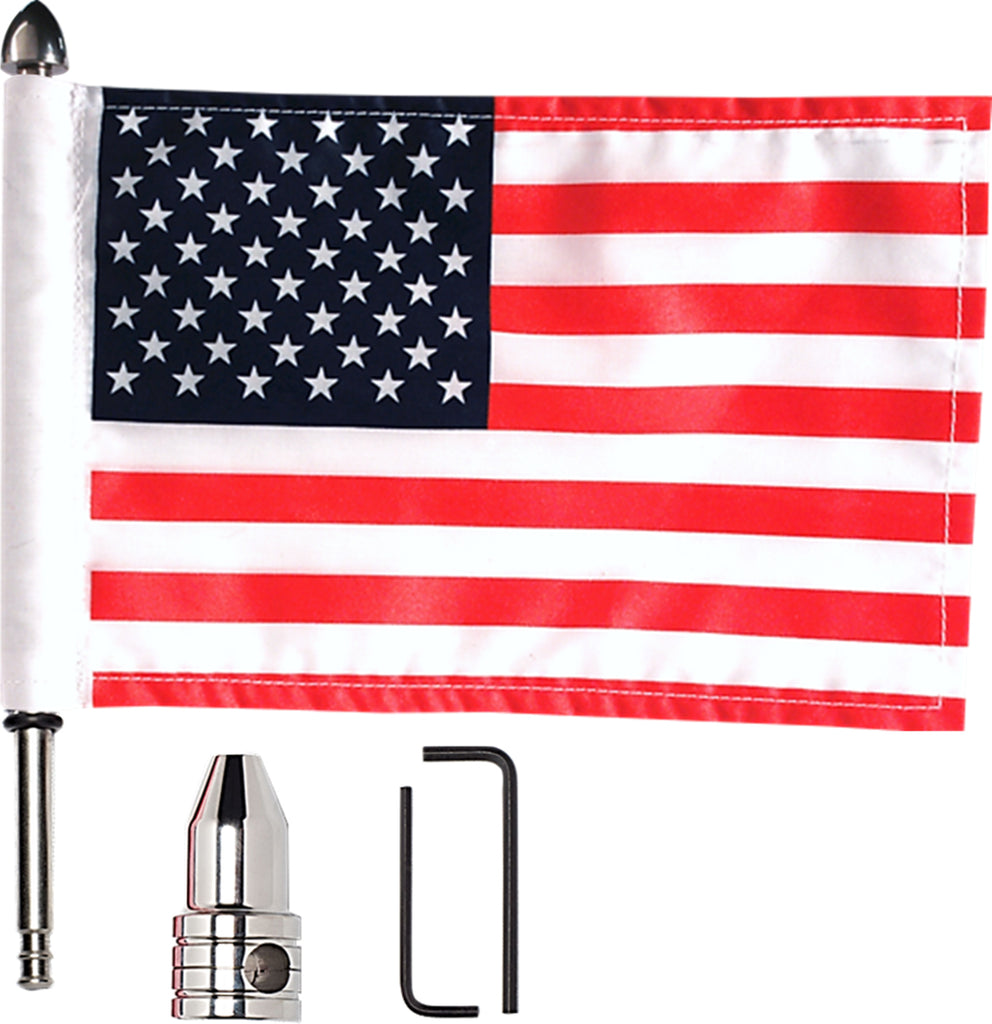 Usa 6x9 Flag And Mount For 1/2" Round Bar