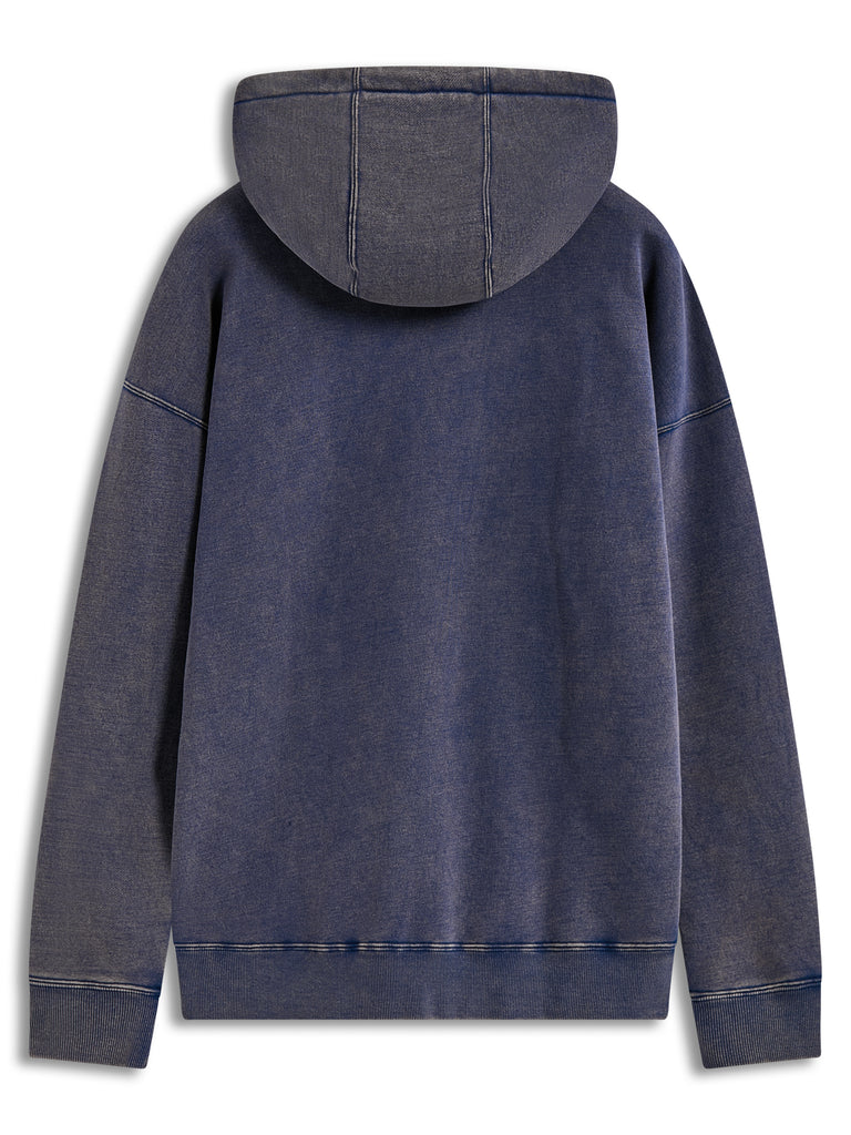 Infinite Washed Ovrsizd Hoodie Washed Navy Lg