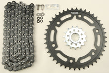 Load image into Gallery viewer, Sprocket/Chain Kit Stl/Alu 15/45t Blk Rx3 520 112l Blk