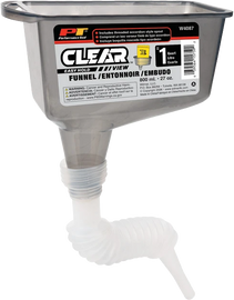 Performance Tool 1 Qt. funnel with flexible spout for easy pouring and transferring liquids in tools and workshop applications.