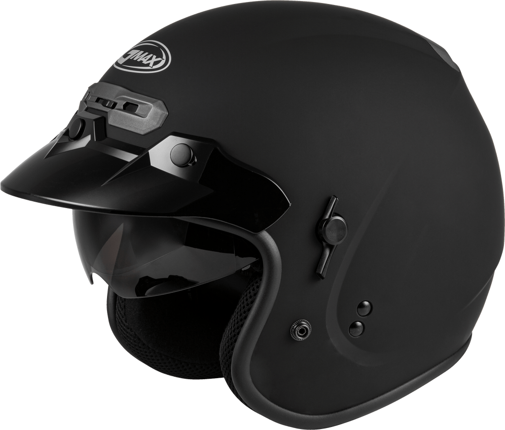Gm 32 Open Face Helmet Matte Black Lg