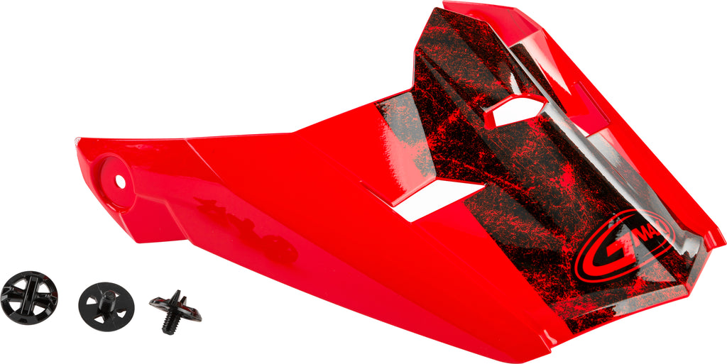 Visor W/Screws Dominant Mx 46 Red/Black/White Xs Sm
