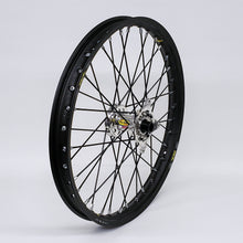 Load image into Gallery viewer, Wheel Front 1.60x21 Silver Hub Blk Rim/Blk Spoke/Sil Nipple