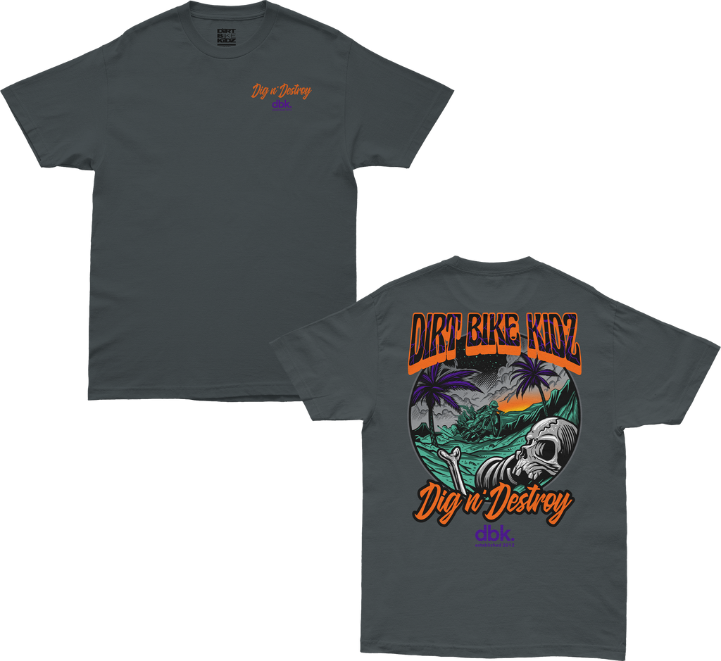 Boneyard Tee Charcoal Sm