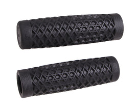 ODI Vans Cult Grips in black, 7/8-inch bike grips with textured surface, designed for comfort and control.