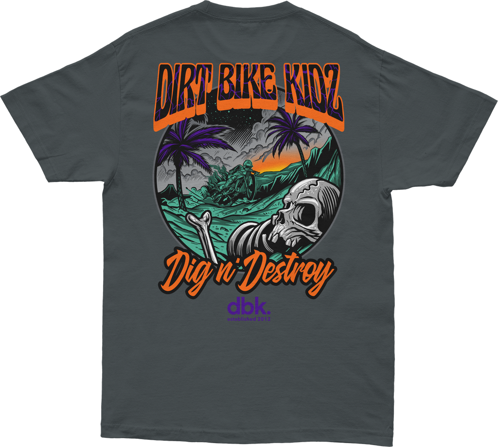Boneyard Tee Charcoal Lg