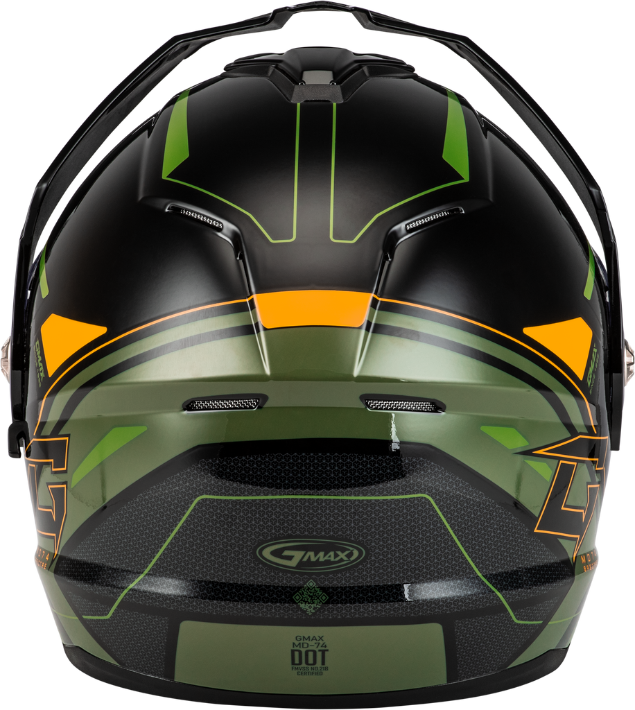 Md 74s Spectre Snow Helmet W/ Elec Shield Black/Green Sm