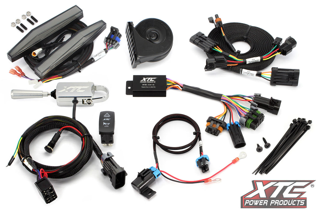 Auto Turn Signal Kit W/ Billet Lever And Front Drl Lights Kaw