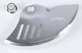 DEVOL rear disc guard for bike, showcasing durable protection and metal construction for rear wheel disc brake safety.