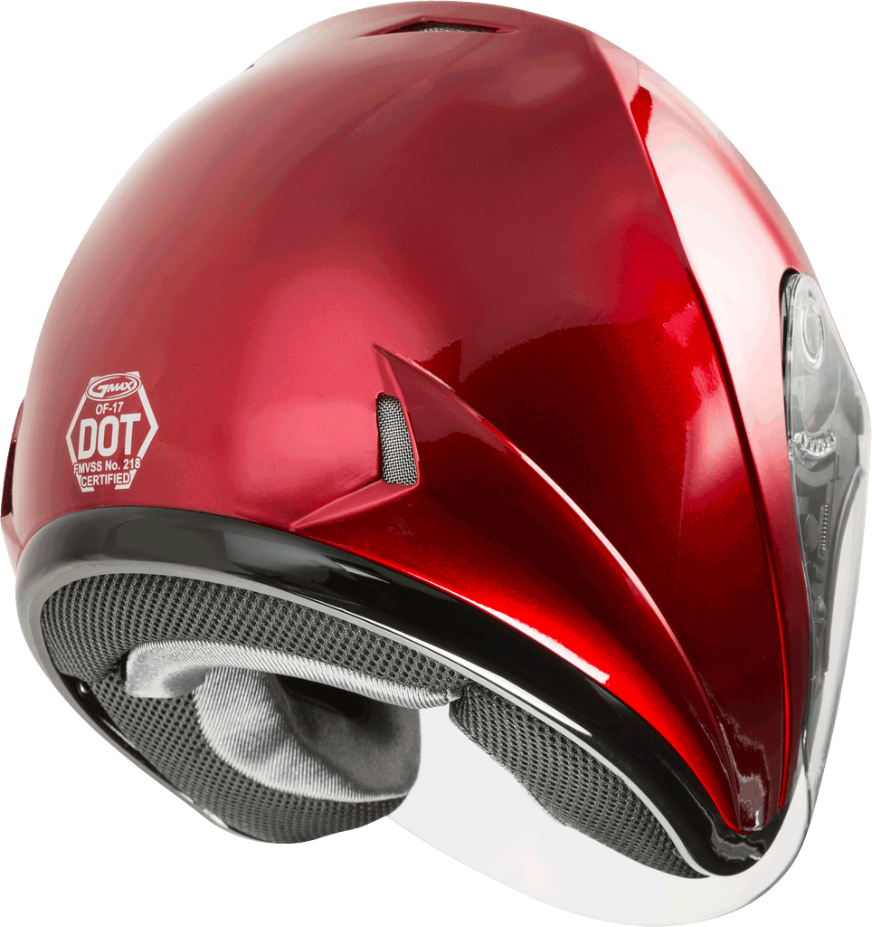 Of 17 Open Face Helmet Candy Red Lg
