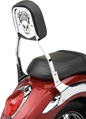 Backrest Insert Skull Chrome Fits Std