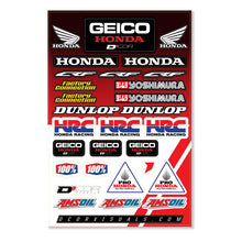 Load image into Gallery viewer, Geico Honda Hrc Decal Sheet Geico Honda Hrc Decal 12mil