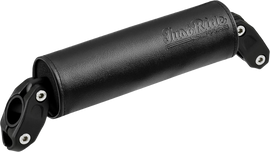 Black ZETA handlebar pad set with 165mm pads and 185mm brace, designed for motorcycle handlebars.