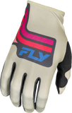 Fly Racing Youth Lite Vice Gloves Light Grey/Pink/Coral Yl 378-714YL