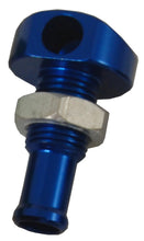 Load image into Gallery viewer, Billet Thru Hull Water Fitting Blue 3/8" 90 Deg.