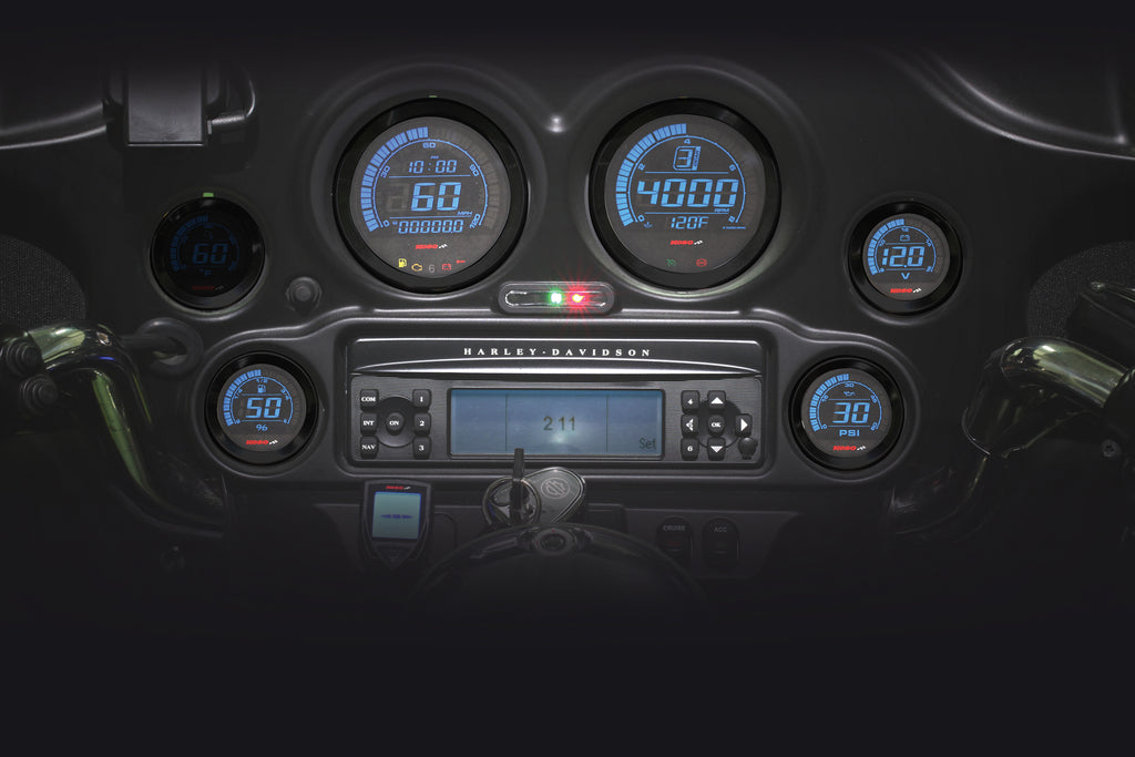 Hd 02 Series Gauge Kit Black Bezel Oil Temp