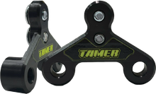 Load image into Gallery viewer, Tamer Tamer Fork Guard Bracket Double Black for motorcycle suspension, featuring a sturdy metal construction with black finish.