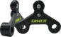 Tamer Tamer Fork Guard Bracket Double Black for motorcycle suspension, featuring a sturdy metal construction with black finish.