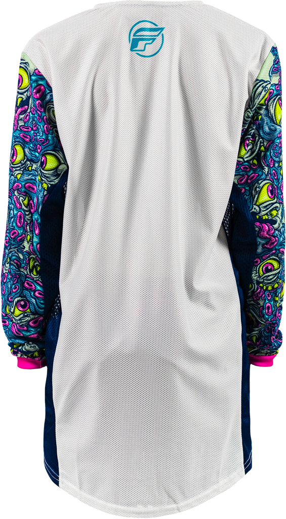 Yth Kinetic Mesh Mutant Jersey White/Blue/Multi Yl