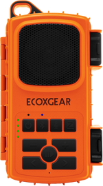 EcoXGear Ecoextreme 2 orange waterproof speaker for outdoor audio and communication, rugged design for outdoor adventures.