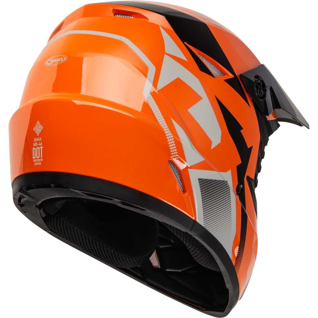 Youth Mx 46y Compound Helmet Orange/Black/Grey Ys