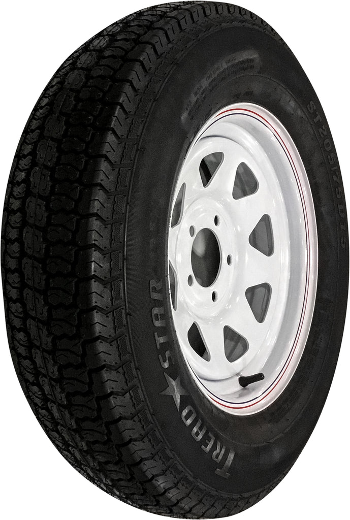Trailer Tire And Wheel Assembly White