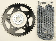 Load image into Gallery viewer, Sprocket/Chain Kit Stl/Alu 15/45t Blk Rx3 520 108l Blk