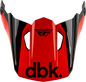 Kinetic Dbk Helmet Visor Black/Red/Grey Xs/Sm