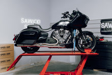 Load image into Gallery viewer, Indian Challenger Full Length Brushed Ss W/ Blk End Cap