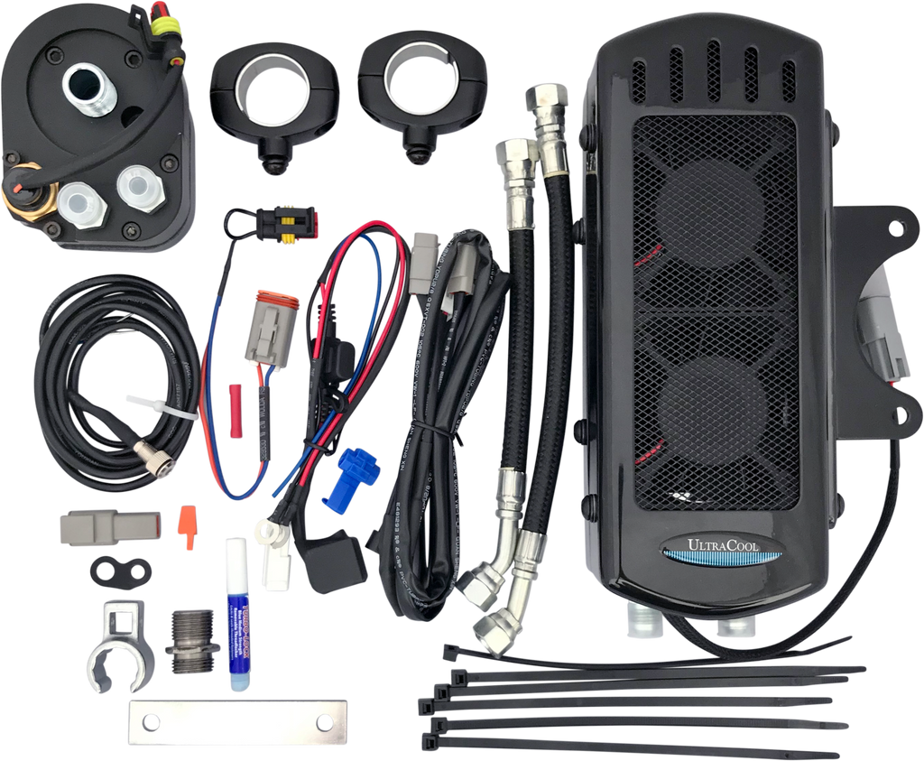 Side Mount Oil Cooler Tc Touring `09 16  Gloss Blk