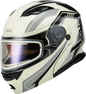 Md 01s Transistor Snow Helmet W Elec Shld White/Grey/Blk Xs