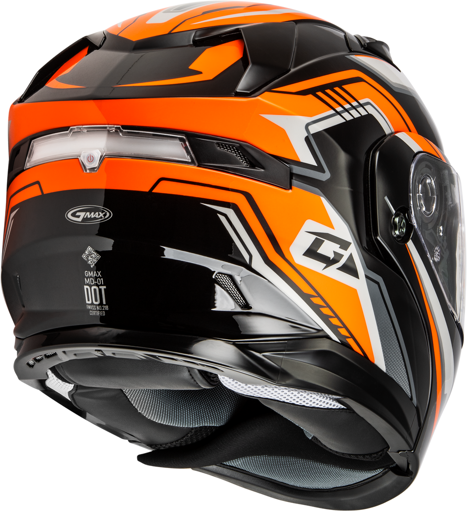 Md 01s Transistor Snow Helmet Orange/Black Lg
